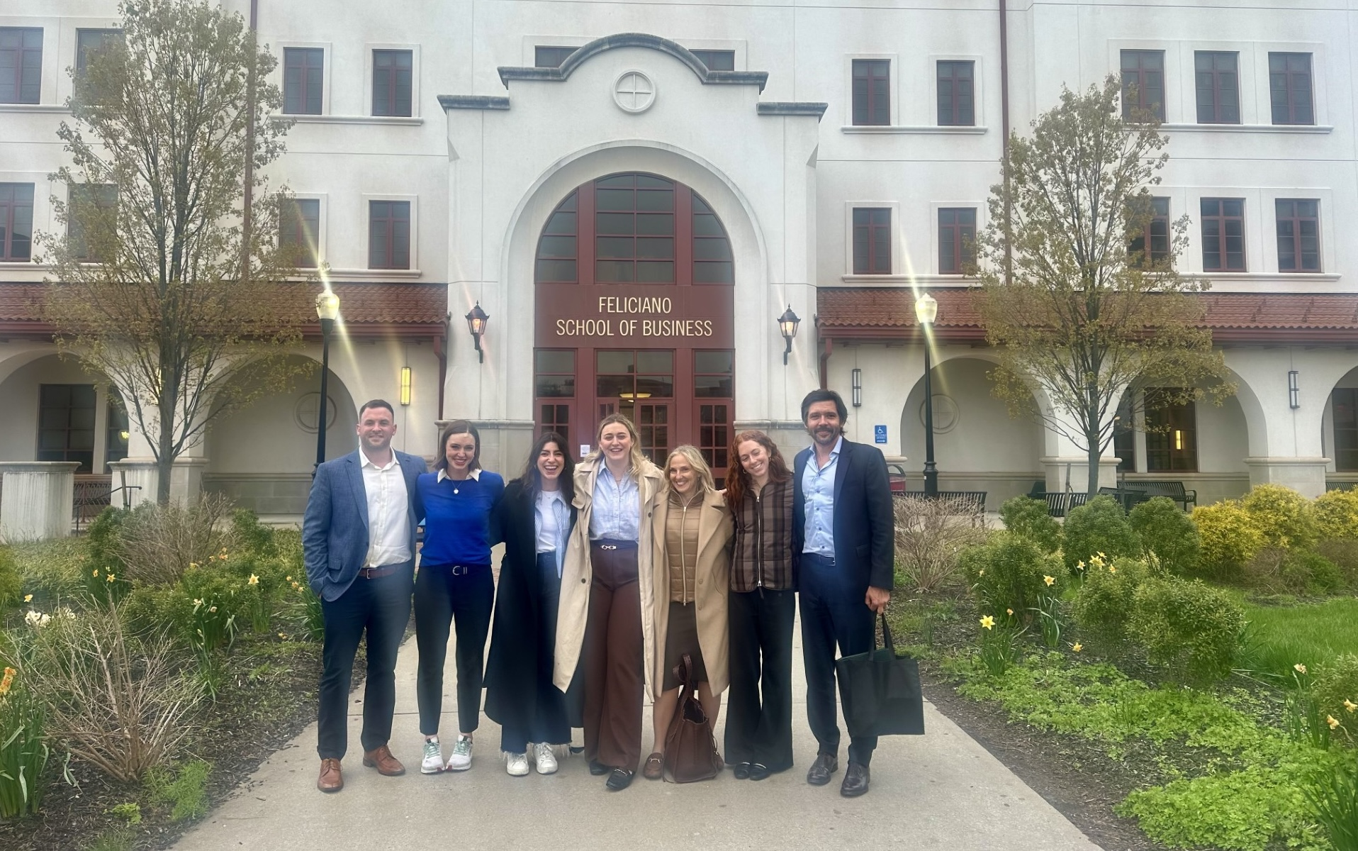 JL Team in front of Montclair State University