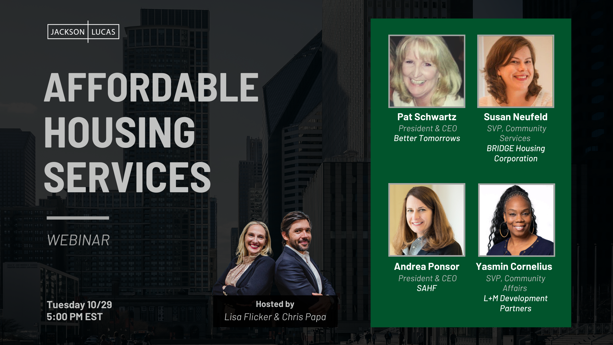 Affordable Housing Services webinar poster